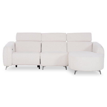 ΚΑΝΑΠΕΣ ΔΕΞΙΑ ΓΩΝΙΑ 3Θ ΜΕ RECLINE VALENTE ΜΠΕΖ ΥΦΑΣΜΑ 275x160x104