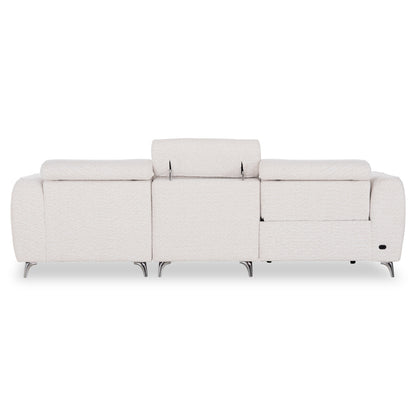ΚΑΝΑΠΕΣ ΔΕΞΙΑ ΓΩΝΙΑ 3Θ ΜΕ RECLINE VALENTE ΜΠΕΖ ΥΦΑΣΜΑ 275x160x104