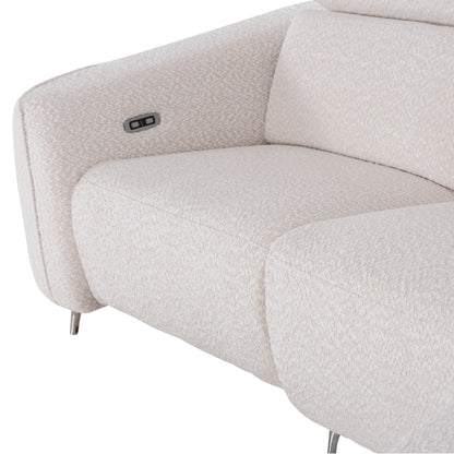 ΚΑΝΑΠΕΣ ΔΕΞΙΑ ΓΩΝΙΑ 3Θ ΜΕ RECLINE VALENTE ΜΠΕΖ ΥΦΑΣΜΑ 275x160x104