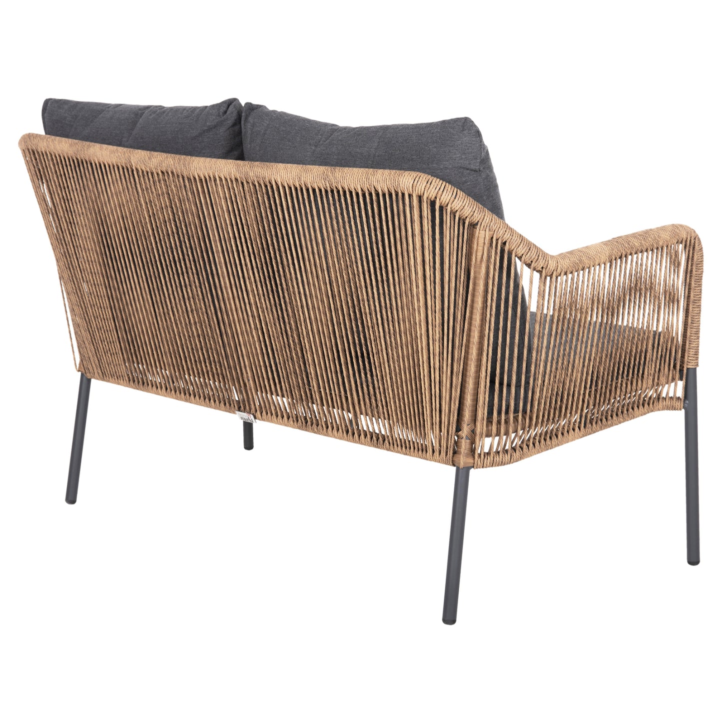 SOFA OUTDOOR BAFFIN ALU. ANTHRACITE SYNTH. RATTAN BEIGE ANTHRACITE CUSHIONS
