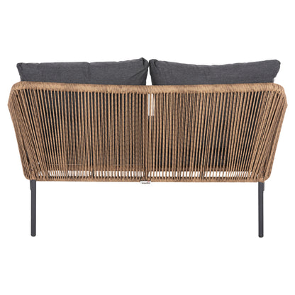 SOFA OUTDOOR BAFFIN ALU. ANTHRACITE SYNTH. RATTAN BEIGE ANTHRACITE CUSHIONS
