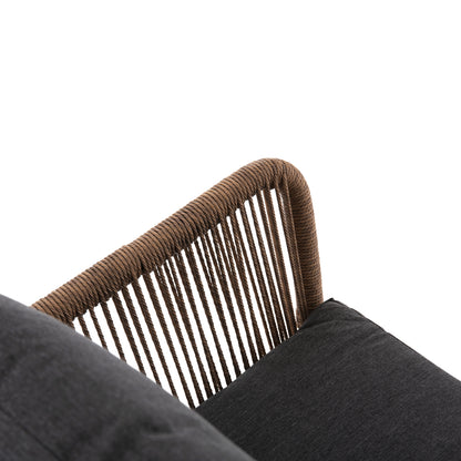 SOFA OUTDOOR BAFFIN ALU. ANTHRACITE SYNTH. RATTAN BEIGE ANTHRACITE CUSHIONS