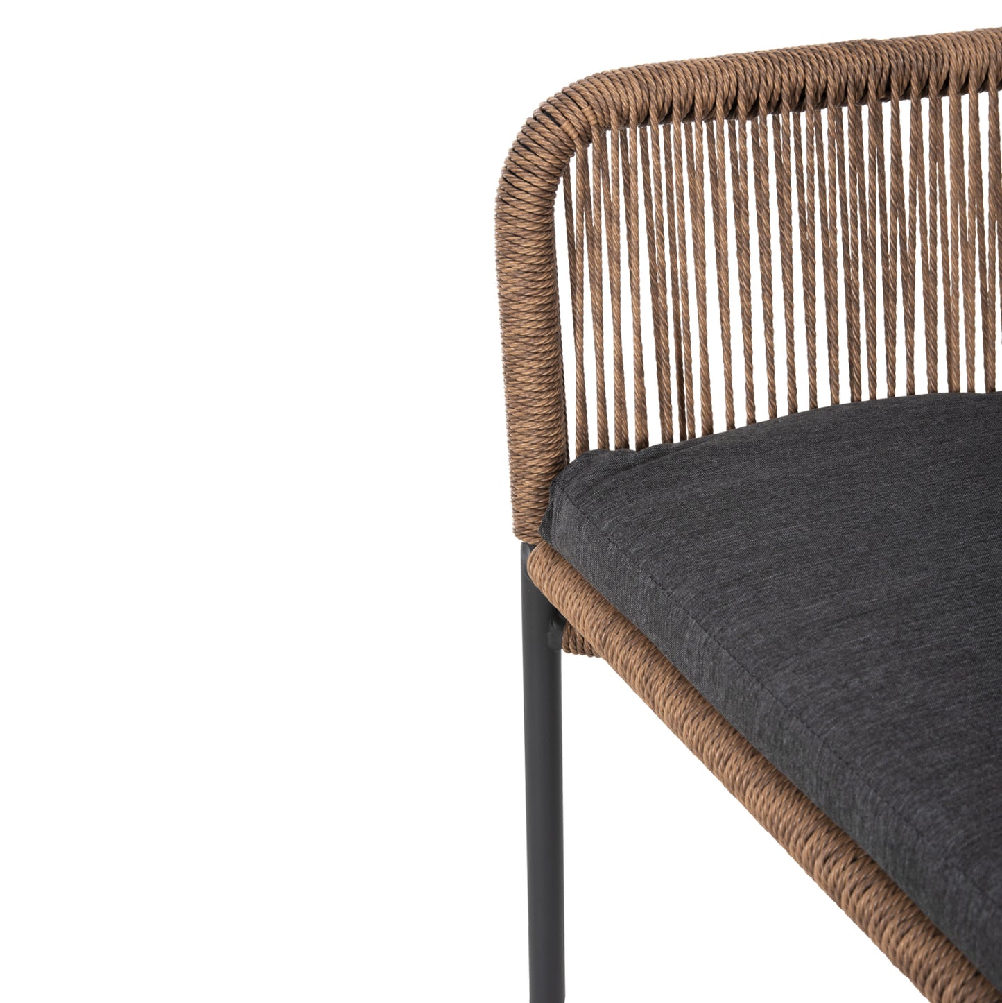 SOFA OUTDOOR BAFFIN ALU. ANTHRACITE SYNTH. RATTAN BEIGE ANTHRACITE CUSHIONS