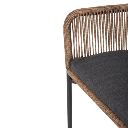 SOFA OUTDOOR BAFFIN ALU. ANTHRACITE SYNTH. RATTAN BEIGE ANTHRACITE CUSHIONS