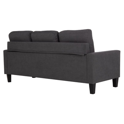 CORNER SOFA REVERSIBLE MEGGY GREY FABRIC 184.5x75-129x86
