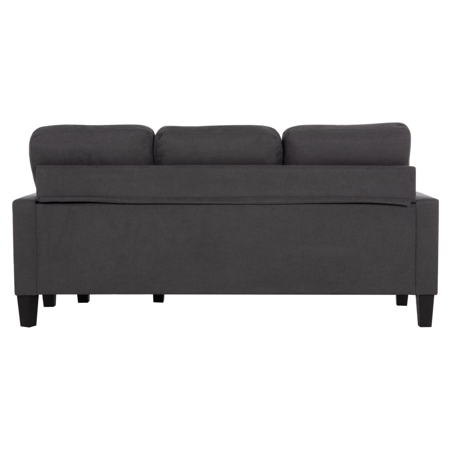 CORNER SOFA REVERSIBLE MEGGY GREY FABRIC 184.5x75-129x86