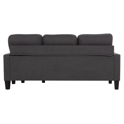 CORNER SOFA REVERSIBLE MEGGY GREY FABRIC 184.5x75-129x86