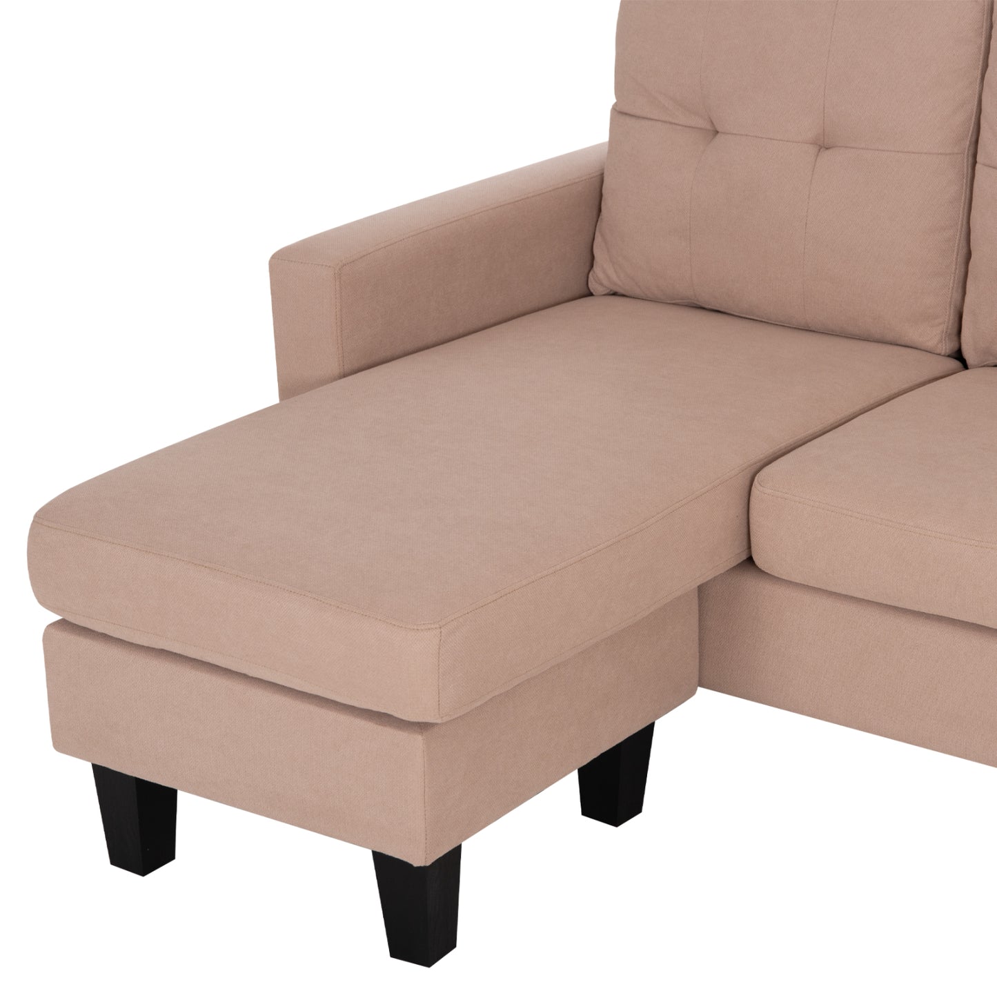 CORNER SOFA REVERSIBLE MEGGY BEIGE FABRIC 184.5x75-129x86
