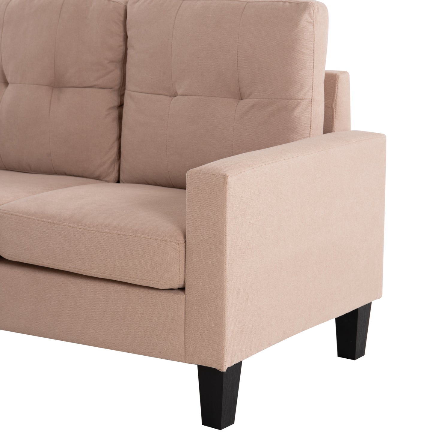 CORNER SOFA REVERSIBLE MEGGY BEIGE FABRIC 184.5x75-129x86