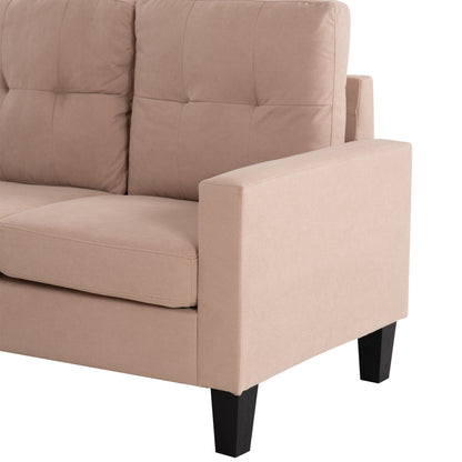 CORNER SOFA REVERSIBLE MEGGY BEIGE FABRIC 184.5x75-129x86