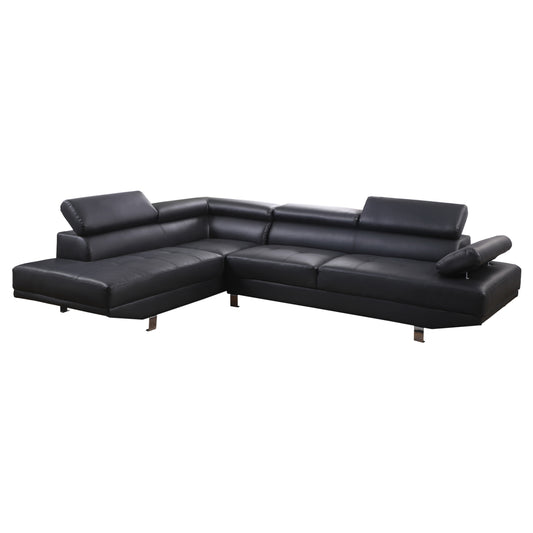ΚΑΝΑΠΕΣ ΓΩΝΙΑ GORO ΑΡΙΣΤΕΡΗ ΑΠΟ ΜΑΥΡΟ PU 270x200x87
