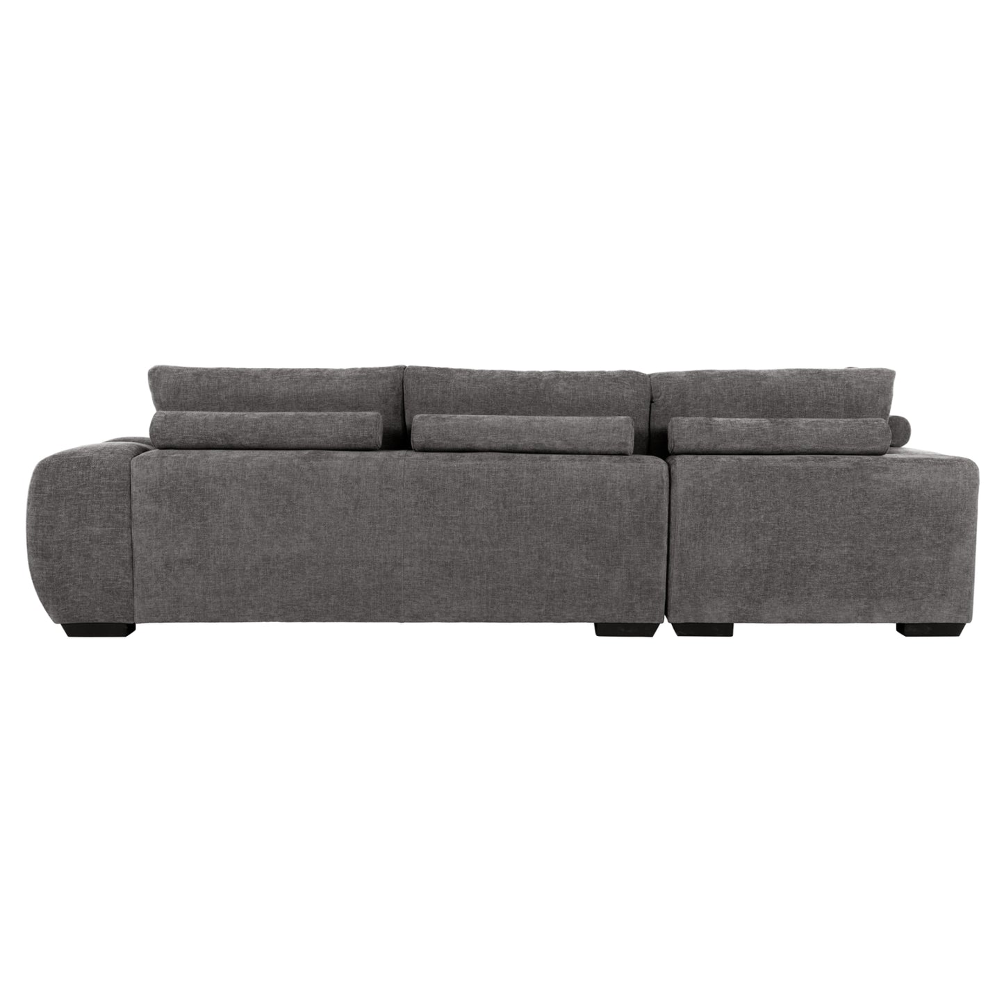 CORNER SOFA LEFT COVEN DARK GREY FABRIC 298x102-208x85