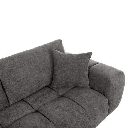 CORNER SOFA LEFT COVEN DARK GREY FABRIC 298x102-208x85