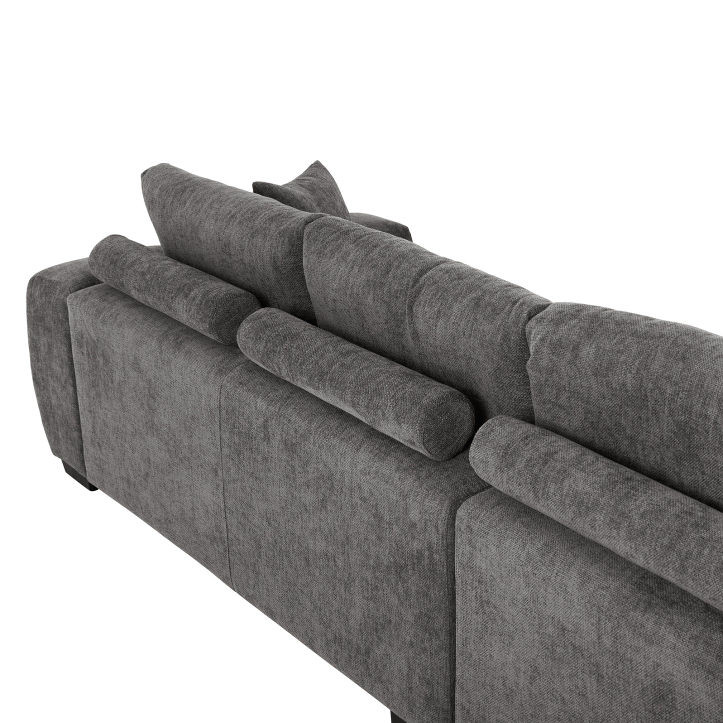 CORNER SOFA LEFT COVEN DARK GREY FABRIC 298x102-208x85