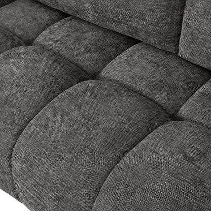 CORNER SOFA LEFT COVEN DARK GREY FABRIC 298x102-208x85