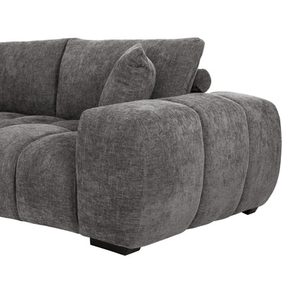 CORNER SOFA LEFT COVEN DARK GREY FABRIC 298x102-208x85