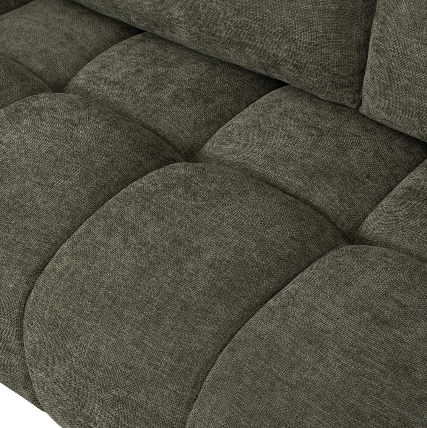 LEFT CORNER SOFA COVEN GREEN FABRIC 298x102-208x85