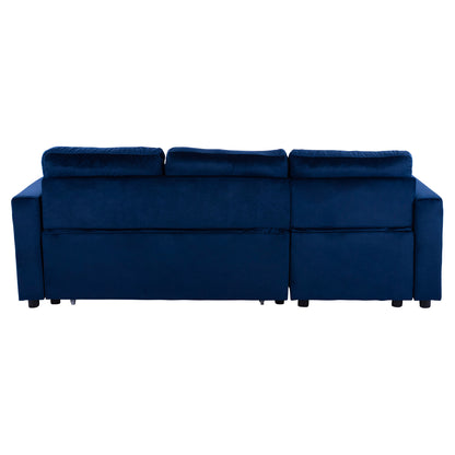 ΚΑΝΑΠΕΣ ΓΩΝΙΑ ΚΡΕΒΑΤΙ WAYNE ΒΕΛΟΥΔΟ ΜΠΛΕ 224x147x85