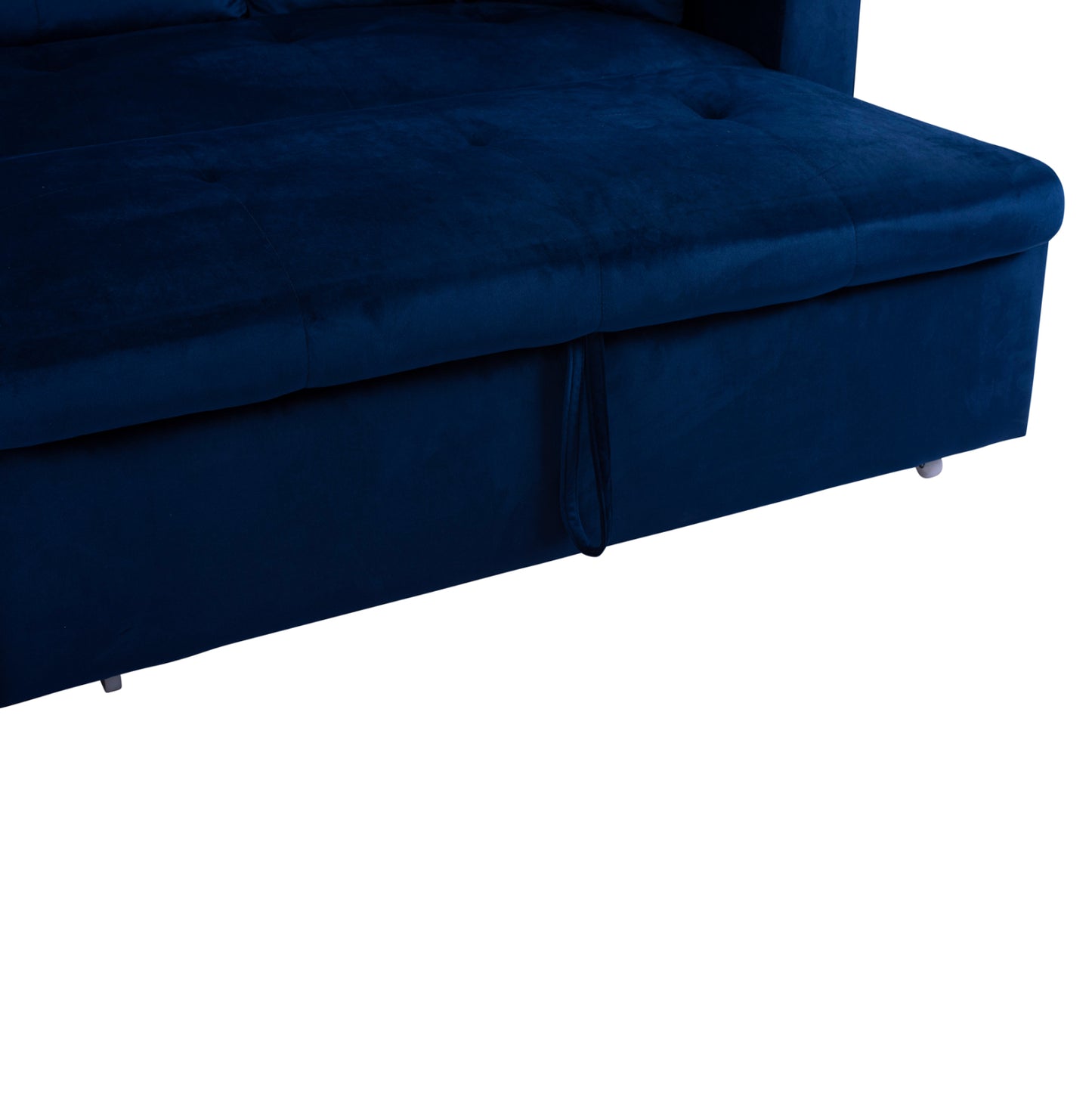 ΚΑΝΑΠΕΣ ΓΩΝΙΑ ΚΡΕΒΑΤΙ WAYNE ΒΕΛΟΥΔΟ ΜΠΛΕ 224x147x85