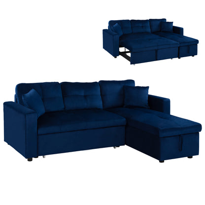 ΚΑΝΑΠΕΣ ΓΩΝΙΑ ΚΡΕΒΑΤΙ WAYNE ΒΕΛΟΥΔΟ ΜΠΛΕ 224x147x85