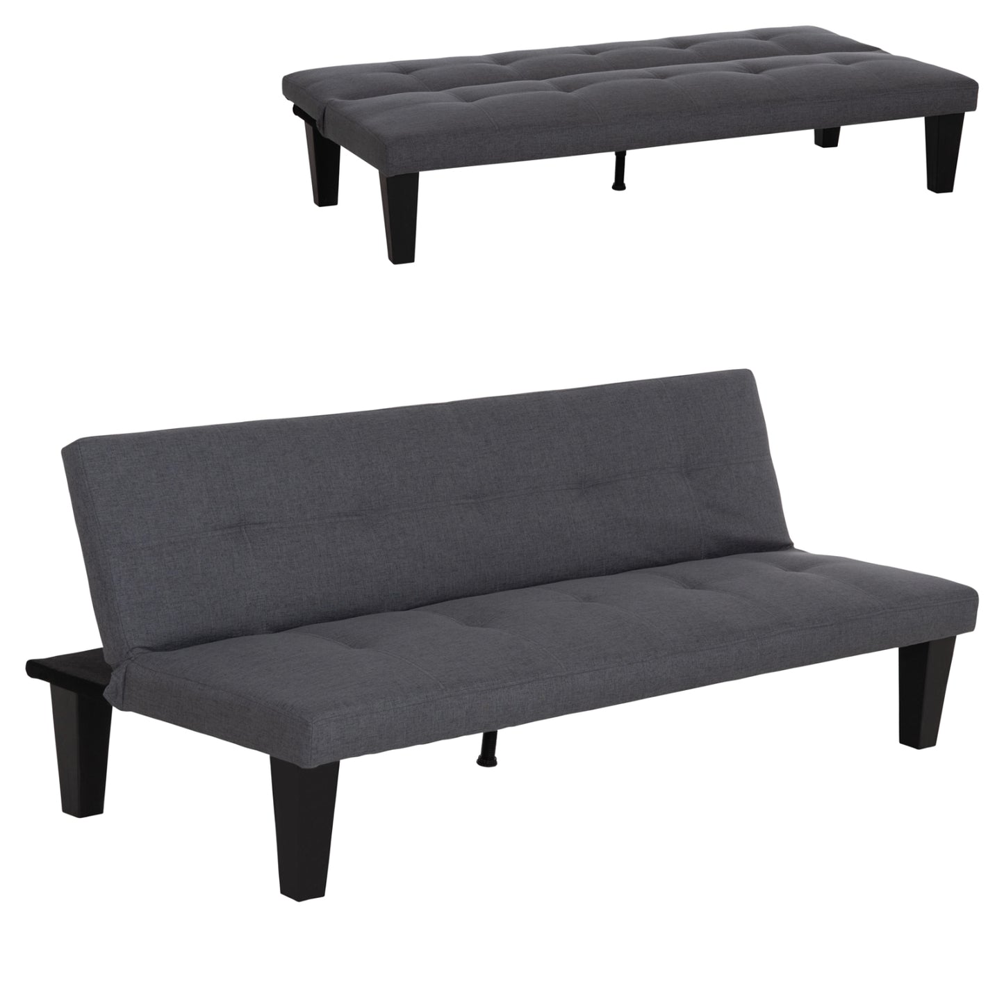 ΚΑΝΑΠΕΣ ΚΡΕΒΑΤΙ 3ΘΕΣΙΟΣ KORO ΓΚΡΙ PU ΔΕΡΜΑ 165x75x64