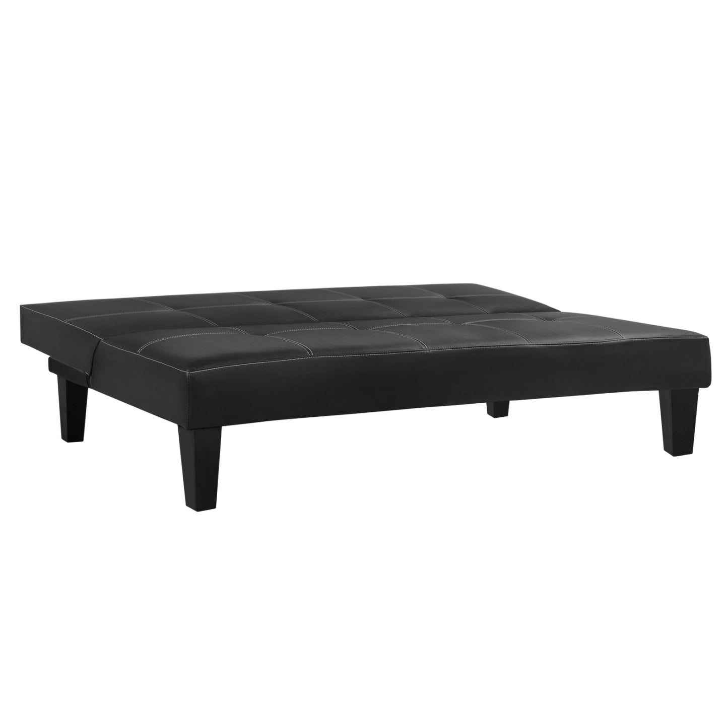 ΚΑΝΑΠΕΣ ΚΡΕΒΑΤΙ 3Θ ΜΑΥΡΟΣ PU ΜΕ ΓΑΖΙΑ 186x90x82