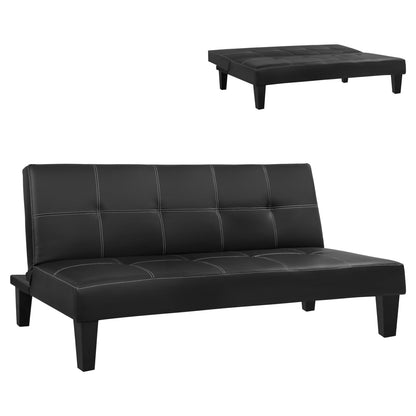 ΚΑΝΑΠΕΣ ΚΡΕΒΑΤΙ 3Θ ΜΑΥΡΟΣ PU ΜΕ ΓΑΖΙΑ 186x90x82