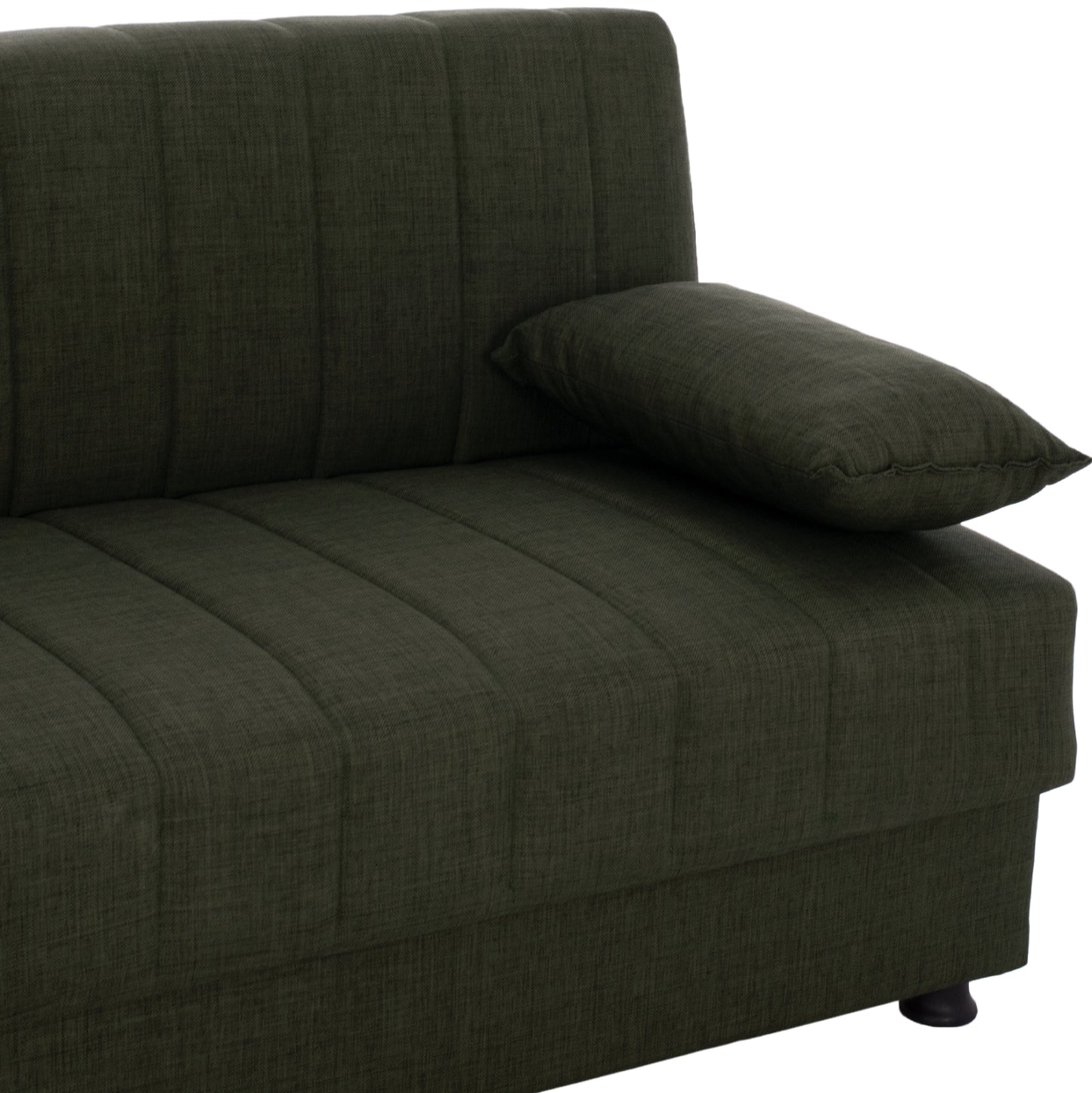 ΚΑΝΑΠΕΣ ΚΡΕΒΑΤΙ ANDRI ΤΡΙΘΕΣΙΟΣ DARK OLIVE 180x72x77