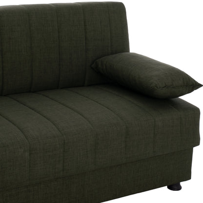 ΚΑΝΑΠΕΣ ΚΡΕΒΑΤΙ ANDRI ΤΡΙΘΕΣΙΟΣ DARK OLIVE 180x72x77