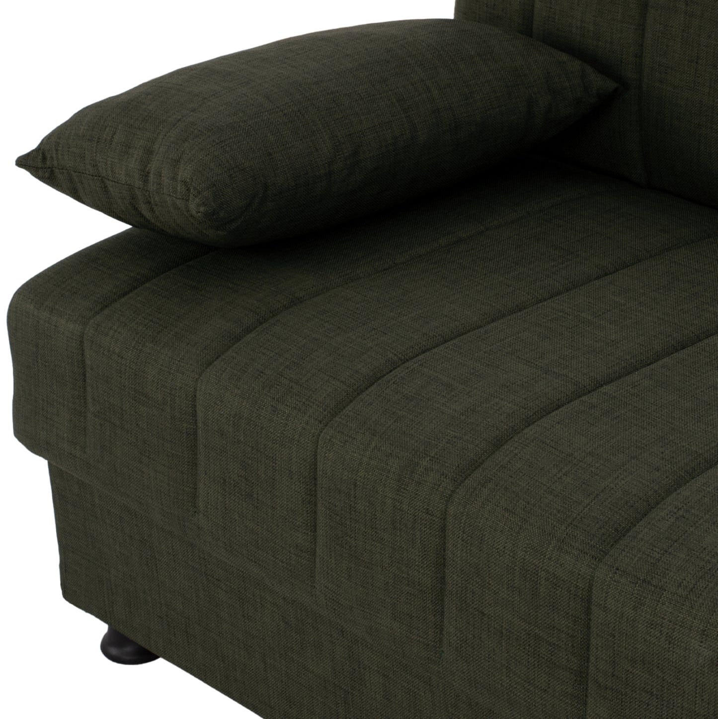 ΚΑΝΑΠΕΣ ΚΡΕΒΑΤΙ ANDRI ΤΡΙΘΕΣΙΟΣ DARK OLIVE 180x72x77