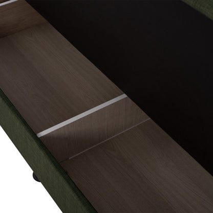 ΚΑΝΑΠΕΣ ΚΡΕΒΑΤΙ ANDRI ΤΡΙΘΕΣΙΟΣ DARK OLIVE 180x72x77