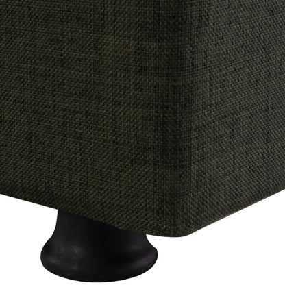 ΚΑΝΑΠΕΣ ΚΡΕΒΑΤΙ ANDRI ΤΡΙΘΕΣΙΟΣ DARK OLIVE 180x72x77