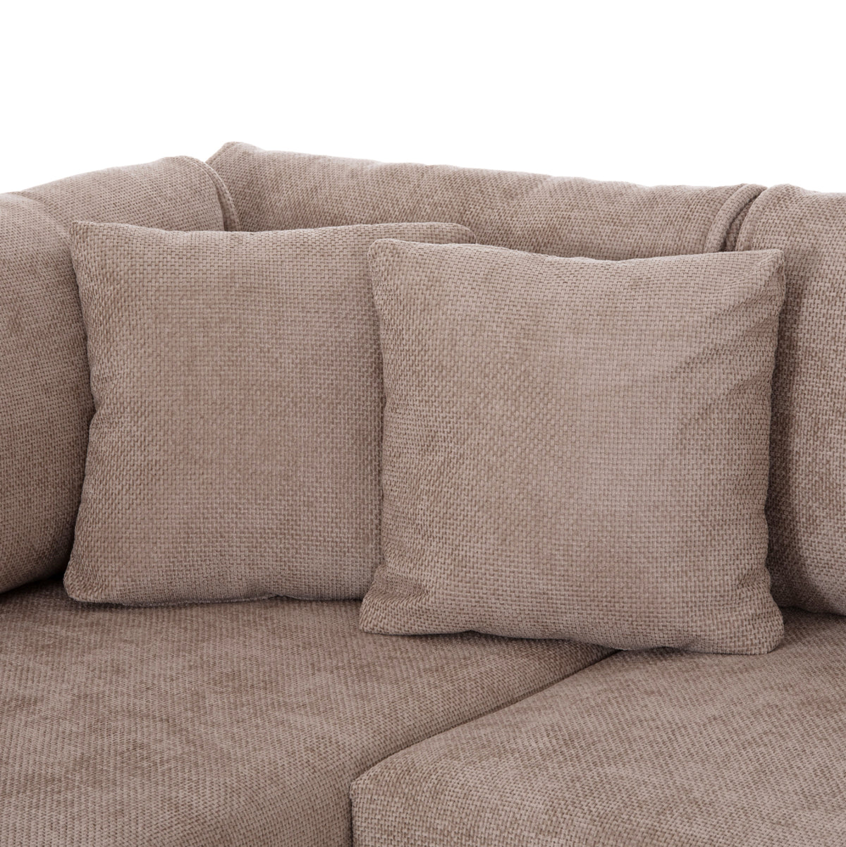 ZENORA LEFT CORNER SOFA BED BEIGE FABRIC 303x214x80