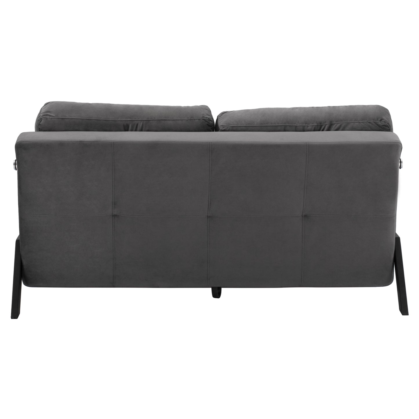 2½-SEATER GREY VELVET SOFA BED 151x92x66