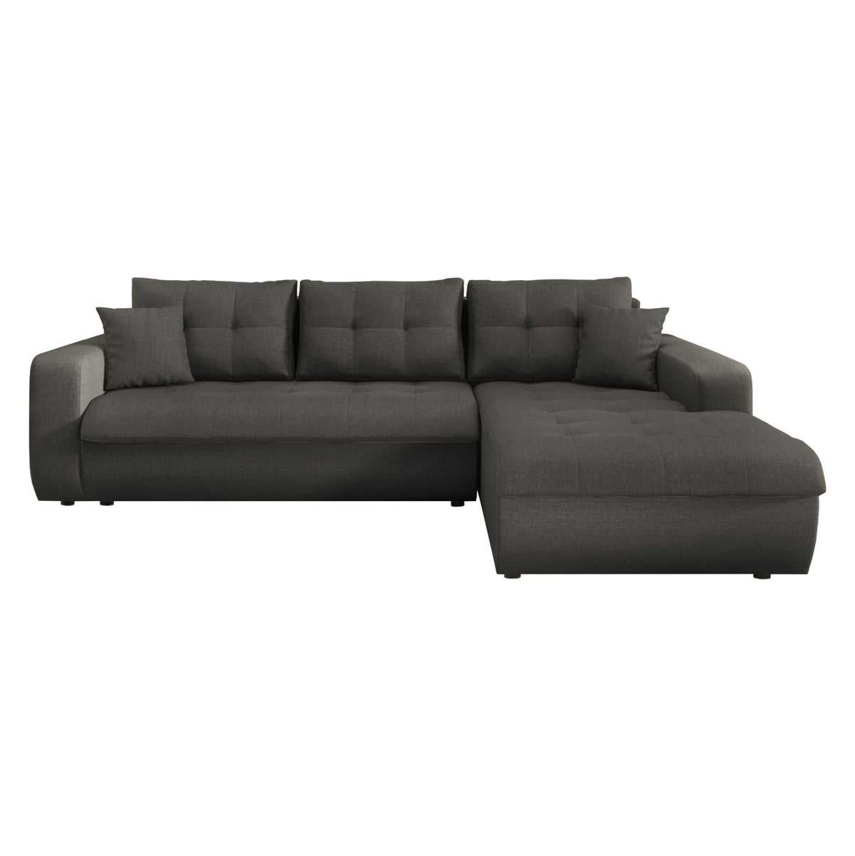 KANSO RIGHT CORNER SOFA BED GREY FABRIC 244x188x80