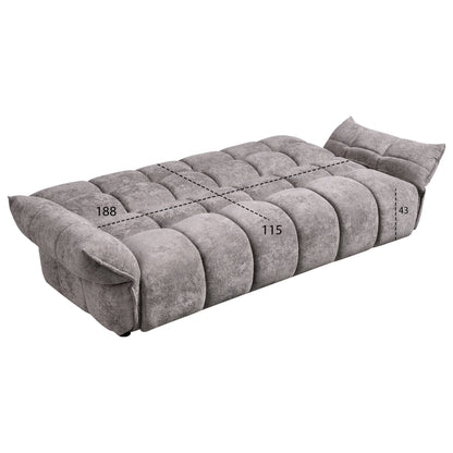 ΚΑΝΑΠΕΣ ΚΡΕΒΑΤΙ MELU ΓΚΡΙ ΥΦΑΣΜΑ-ΚΑΘΙΣΜΑ POCKET SPRINGS 240-250x90x85