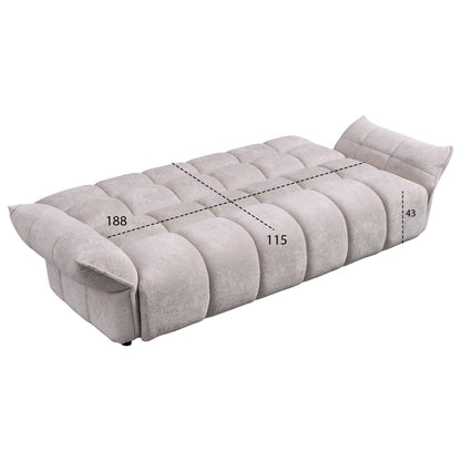 ΚΑΝΑΠΕΣ ΚΡΕΒΑΤΙ MELU ΜΠΕΖ ΥΦΑΣΜΑ-ΚΑΘΙΣΜΑ POCKET SPRINGS 240-250x90x85