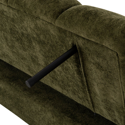 MELU SOFA BED GREEN FABRIC SEAT POCKET SPRINGS 245x90x85