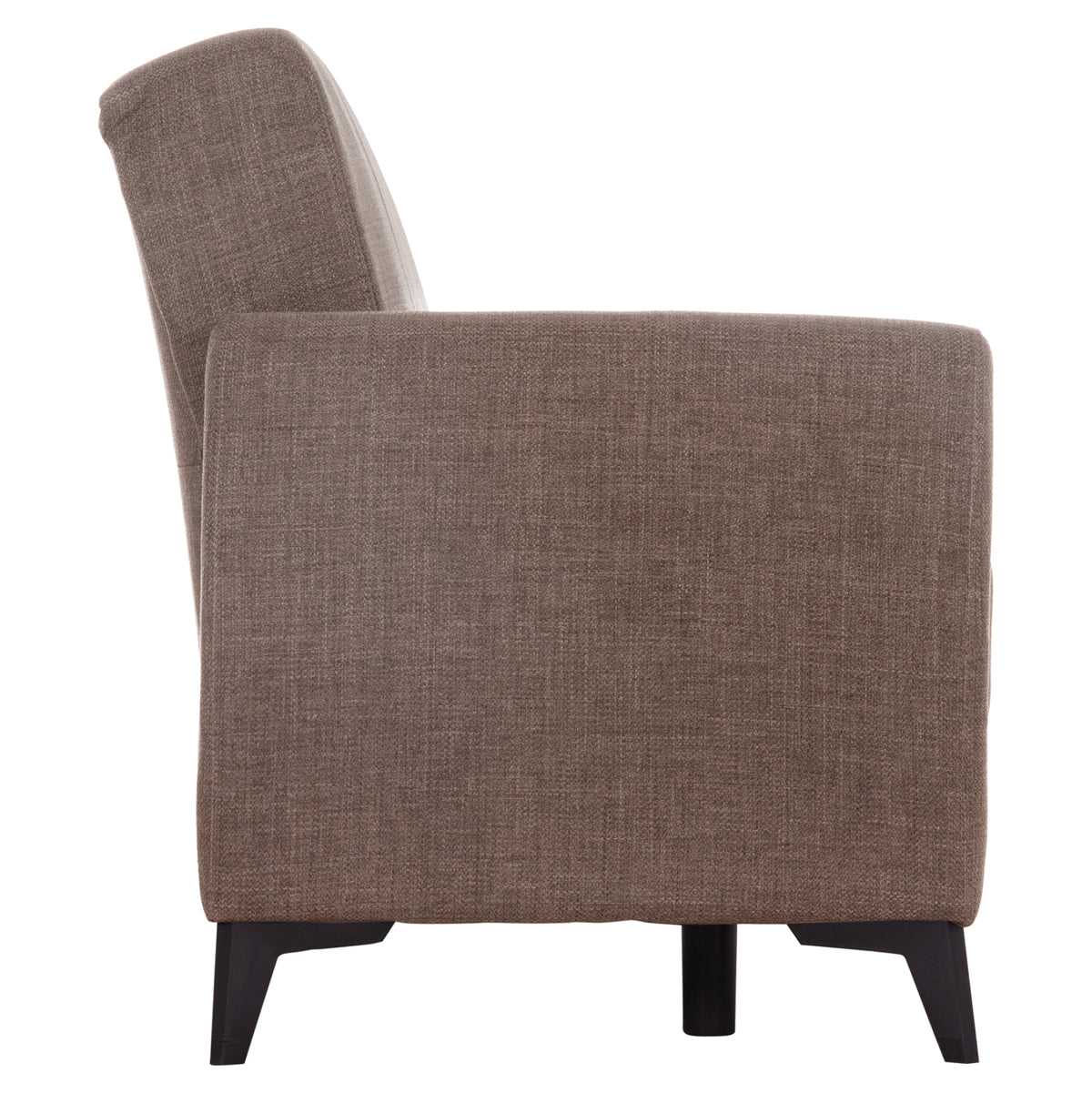 NIKKO 2-SEATER SOFA BED WITH STORAGE, BROWN FABRIC, 144x75x84