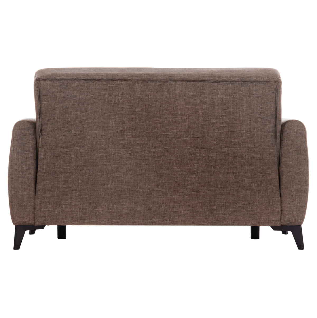 NIKKO 2-SEATER SOFA BED WITH STORAGE, BROWN FABRIC, 144x75x84