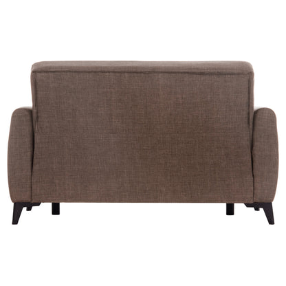 NIKKO 2-SEATER SOFA BED WITH STORAGE, BROWN FABRIC, 144x75x84