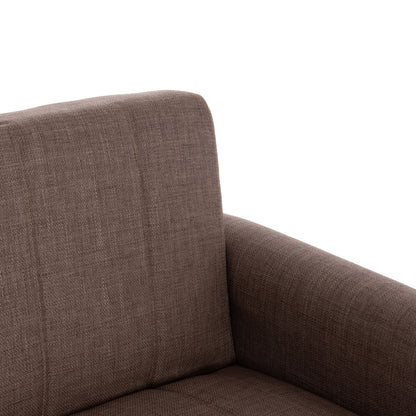 NIKKO 2-SEATER SOFA BED WITH STORAGE, BROWN FABRIC, 144x75x84