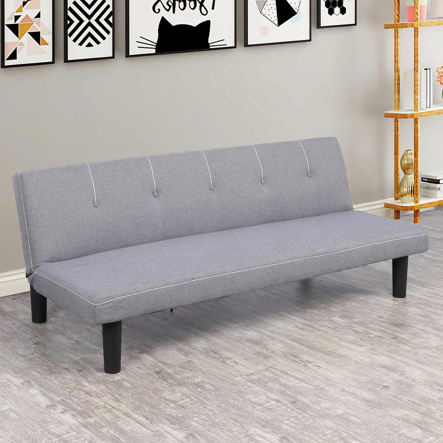 ΚΑΝΑΠΕΣ ΚΡΕΒΑΤΙ ETHAN ΣΕ ΓΚΡΙ ΧΡΩΜΑ 165x74x64