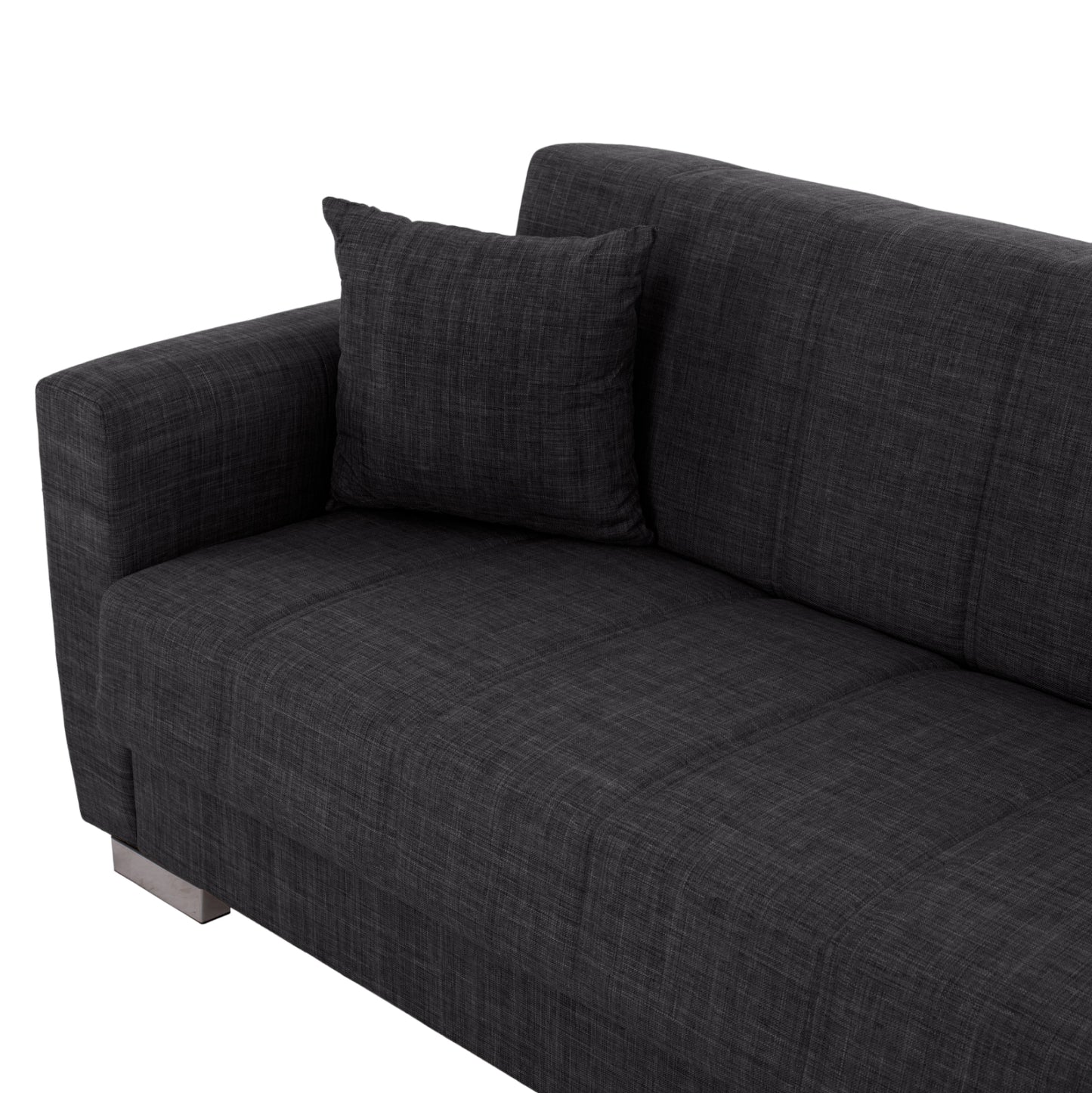 ΚΑΝΑΠΕΣ ΚΡΕΒΑΤΙ POLYA ΤΡΙΘΕΣΙΟΣ ΓΚΡΙ 215x85x76
