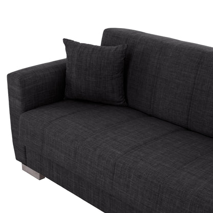 ΚΑΝΑΠΕΣ ΚΡΕΒΑΤΙ POLYA ΤΡΙΘΕΣΙΟΣ ΓΚΡΙ 215x85x76
