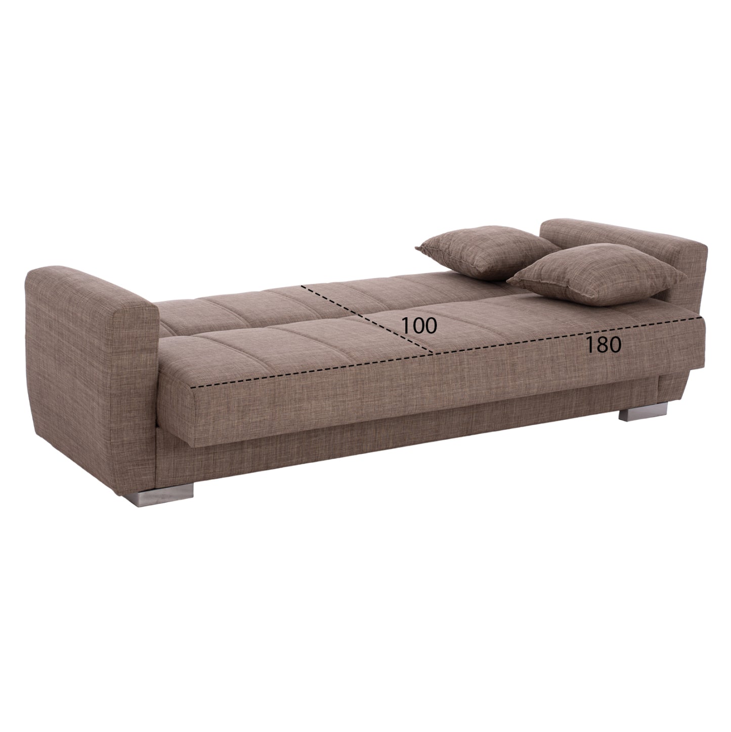 ΚΑΝΑΠΕΣ ΚΡΕΒΑΤΙ POLYA ΤΡΙΘΕΣΙΟΣ ΚΑΦΕ 215x80x77