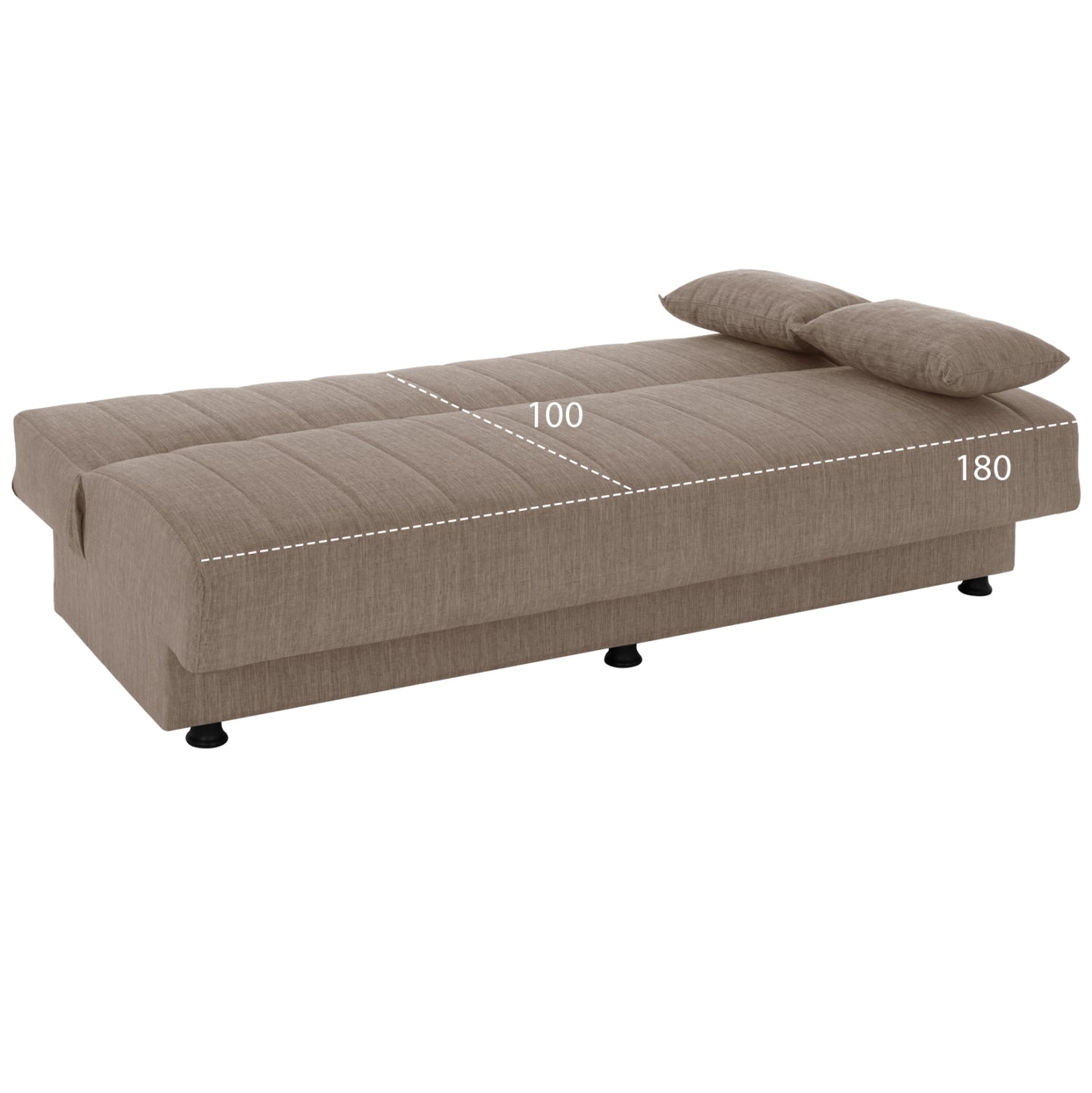 ΚΑΝΑΠΕΣ ΚΡΕΒΑΤΙ ANDRI ΤΡΙΘΕΣΙΟΣ ΜΠΕΖ 180x83x74