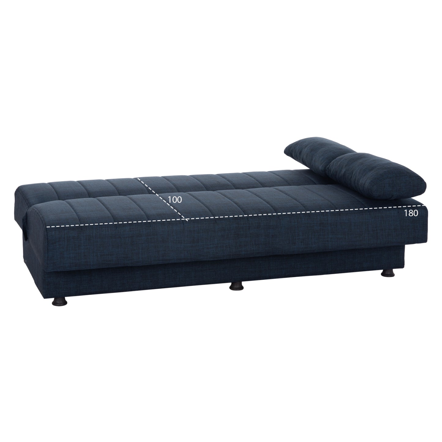 SOFA BED ANDRI THREE-SEATER BLUE 180x83x74