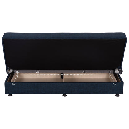 SOFA BED ANDRI THREE-SEATER BLUE 180x83x74