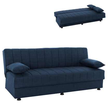 SOFA BED ANDRI THREE-SEATER BLUE 180x83x74